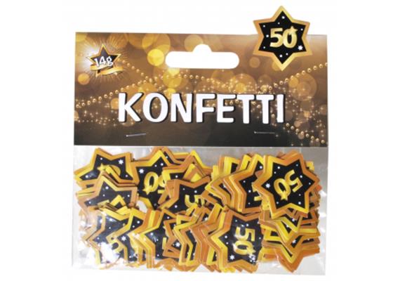 Tischkonfetti gold 50. Geburtstag
