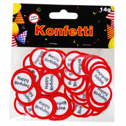Tischkonfetti Happy Birthday rund
