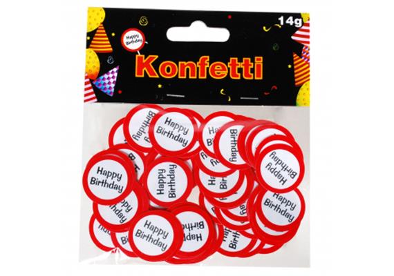 Tischkonfetti Happy Birthday rund