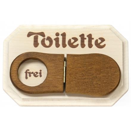 Toiletten Holzschild