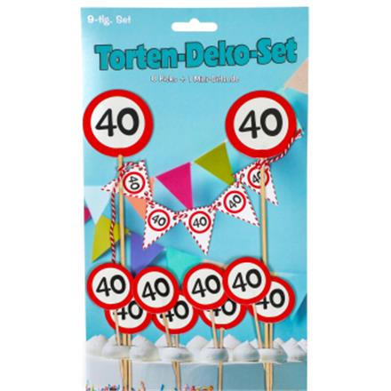 Tortendeko 40. Geburtstag