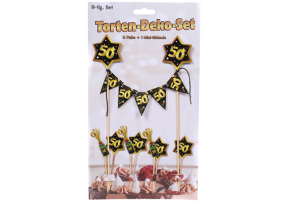 Tortendeko gold 50. Geburtstag