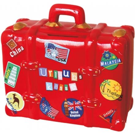 Urlaubskasse rot Koffer