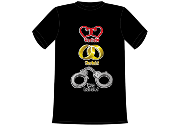Verliebt Verlobt Verheiratet T-Shirt - L