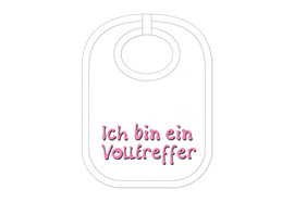 Volltreffer Babylatz - Textilfarbe rosa