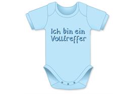 Volltreffer hellblau Body - Grösse 62/68