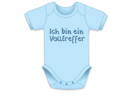 Volltreffer hellblau Body - Grösse 74/80