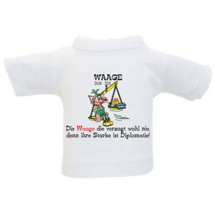 Waage Sternzeichen Mini-T-Shirt