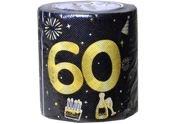WC-Papier 60. Geburtstag schwarz