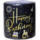 WC-Papier Happy Birthday schwarz