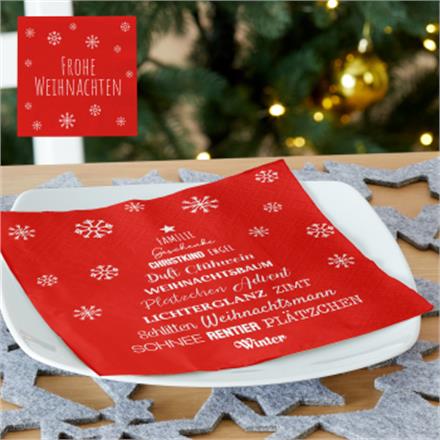 Weihnachten rot Servietten (2 sort.)