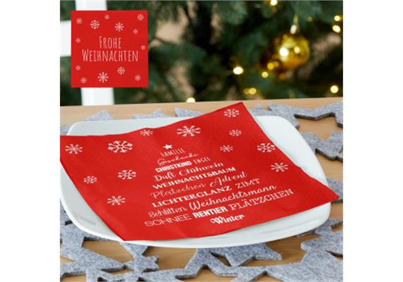 Weihnachten rot Servietten (2 sort.)