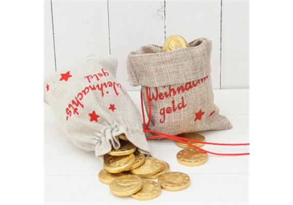 Weihnachtsgeld Jutebeutel