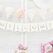 Welcome Banner Girlande weiss | Bild 2