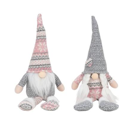Wichtel Kantenhocker rosa/grau (25 cm)