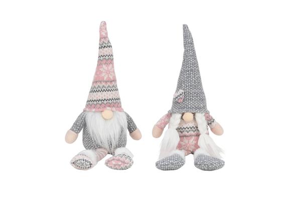 Wichtel Kantenhocker rosa/grau (25 cm)