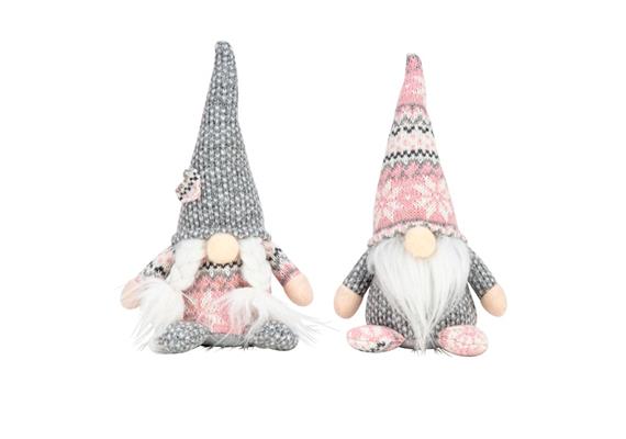 Wichtel rosa/grau (21 cm)