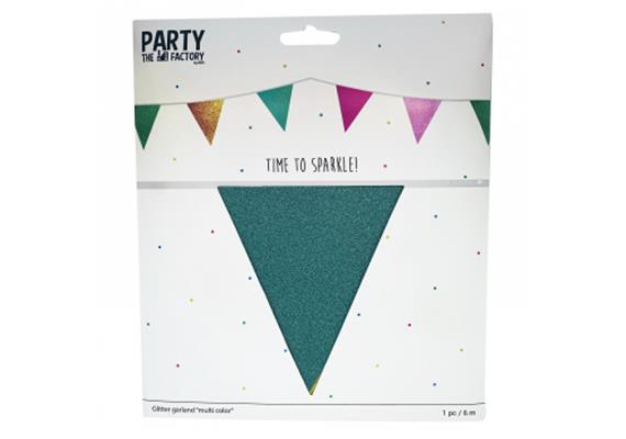 Wimpel Girlande Glitter bunt | Bild 2