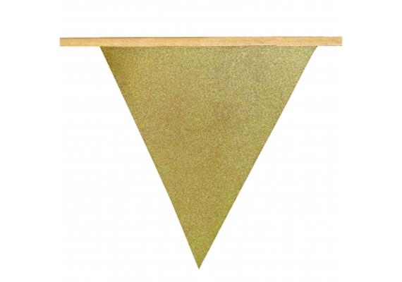 Wimpel Girlande Glitter gold | Bild 1