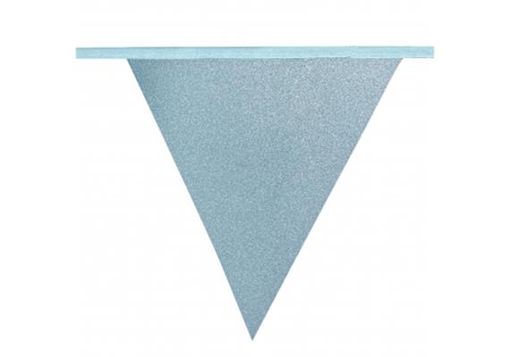 Wimpel Girlande Glitter hellblau | Bild 1