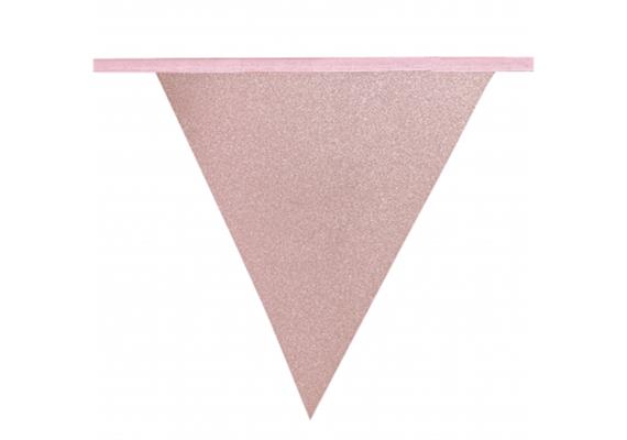 Wimpel Girlande Glitter roségold | Bild 1