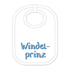 Windelprinz Babylatz - Textilfarbe weiss