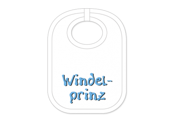 Windelprinz Babylatz - Textilfarbe weiss | Bild 1
