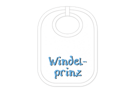 Windelprinz Babylatz - Textilfarbe weiss