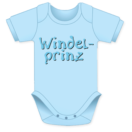 Windelprinz hellblau Body