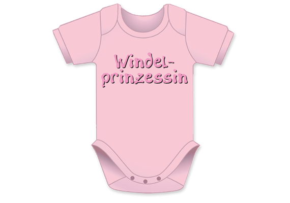 Windelprinzessin rosa Body - Grösse 74/80