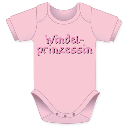 Windelprinzessin rosa Body