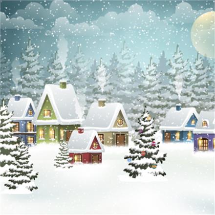 Winter Dorf Serviette