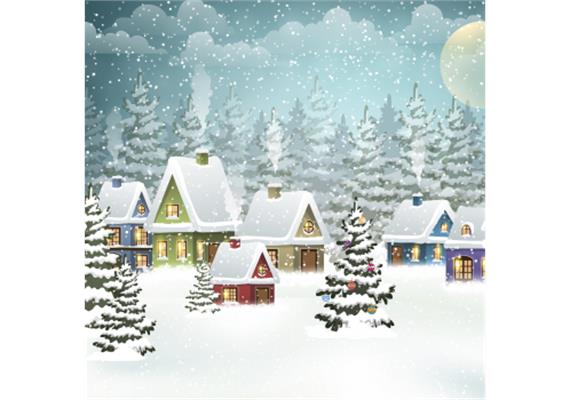 Winter Dorf Serviette