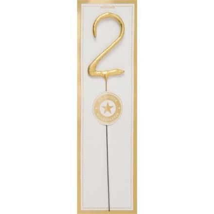 Wunderkerze gold Zahl 2