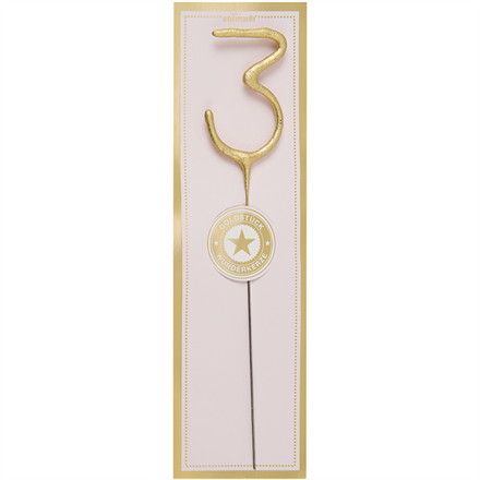 Wunderkerze gold Zahl 3