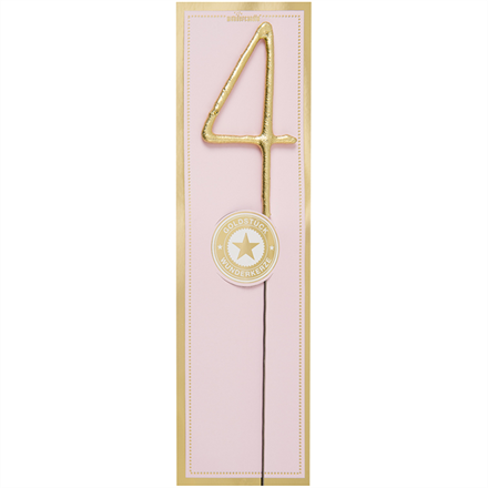 Wunderkerze gold Zahl 4