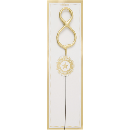 Wunderkerze gold Zahl 8