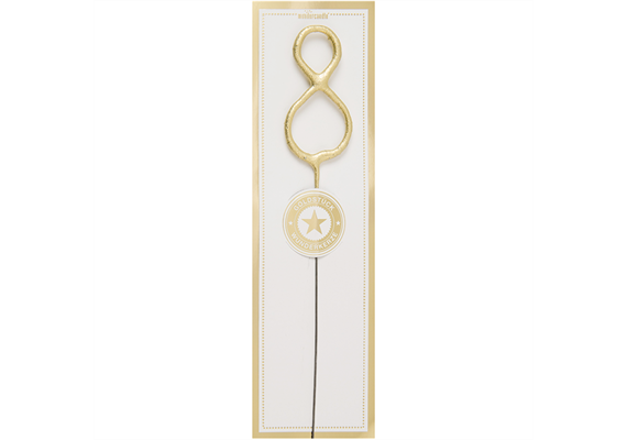 Wunderkerze gold Zahl 8