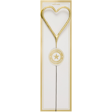 Wunderkerze Herz gold