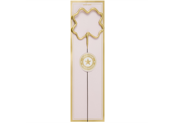 Wunderkerze Kleeblatt gold