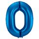 Zahlenballon 0 blau (86 cm)