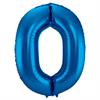 Zahlenballon 0 blau (86 cm)