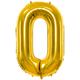 Zahlenballon 0 gold (86 cm)