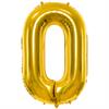 Zahlenballon 0 gold (86 cm)
