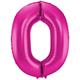 Zahlenballon 0 pink (86 cm)