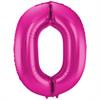 Zahlenballon 0 pink (86 cm)