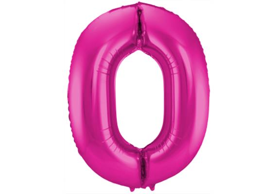 Zahlenballon 0 pink (86 cm)