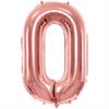 Zahlenballon 0 roségold (86 cm)
