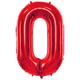 Zahlenballon 0 rot (86 cm)