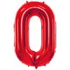 Zahlenballon 0 rot (86 cm)